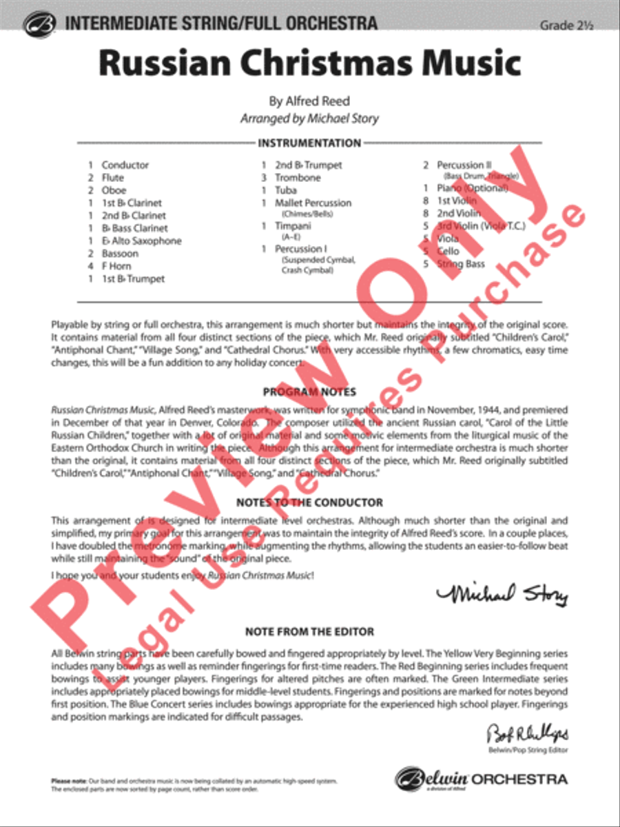 Russian Christmas Music Full Orchestra scores gallery preview page 2