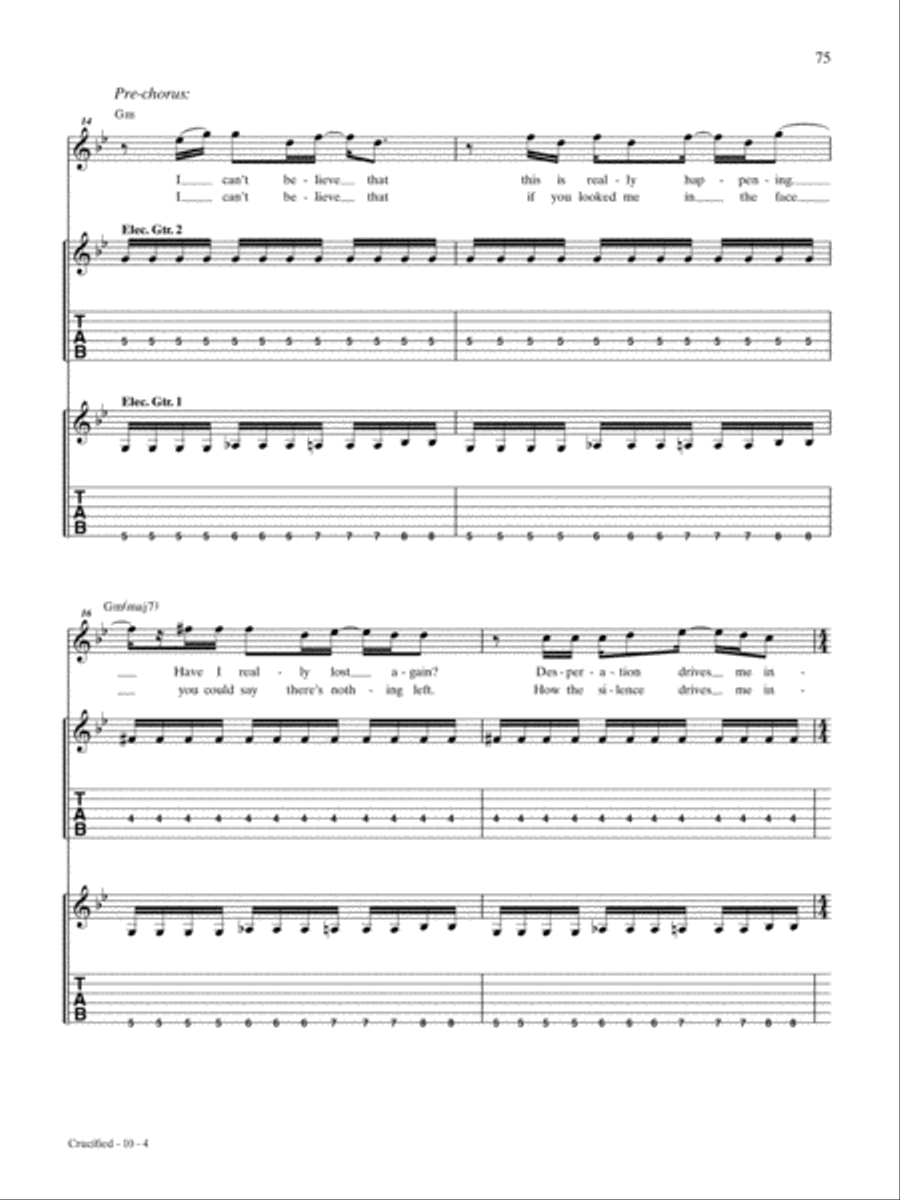 Crucified Crucified Guitar Tablature scores gallery preview page 4