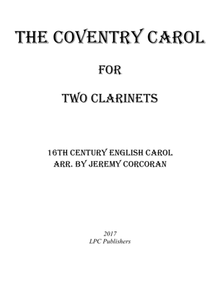 The Coventry Carol for Two Clarinets image number null