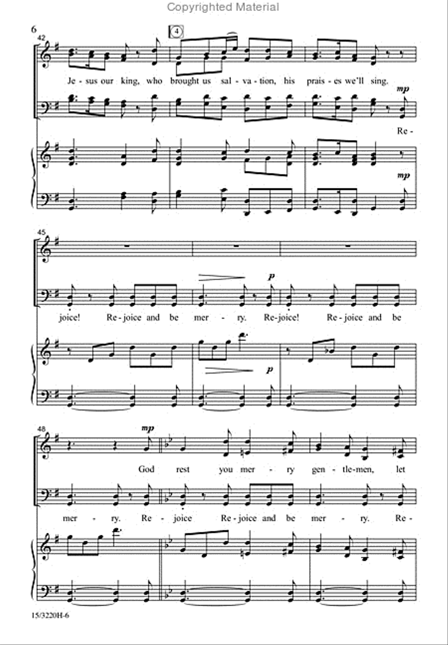 Rejoice and Be Merry! 4-Part scores gallery preview page 6