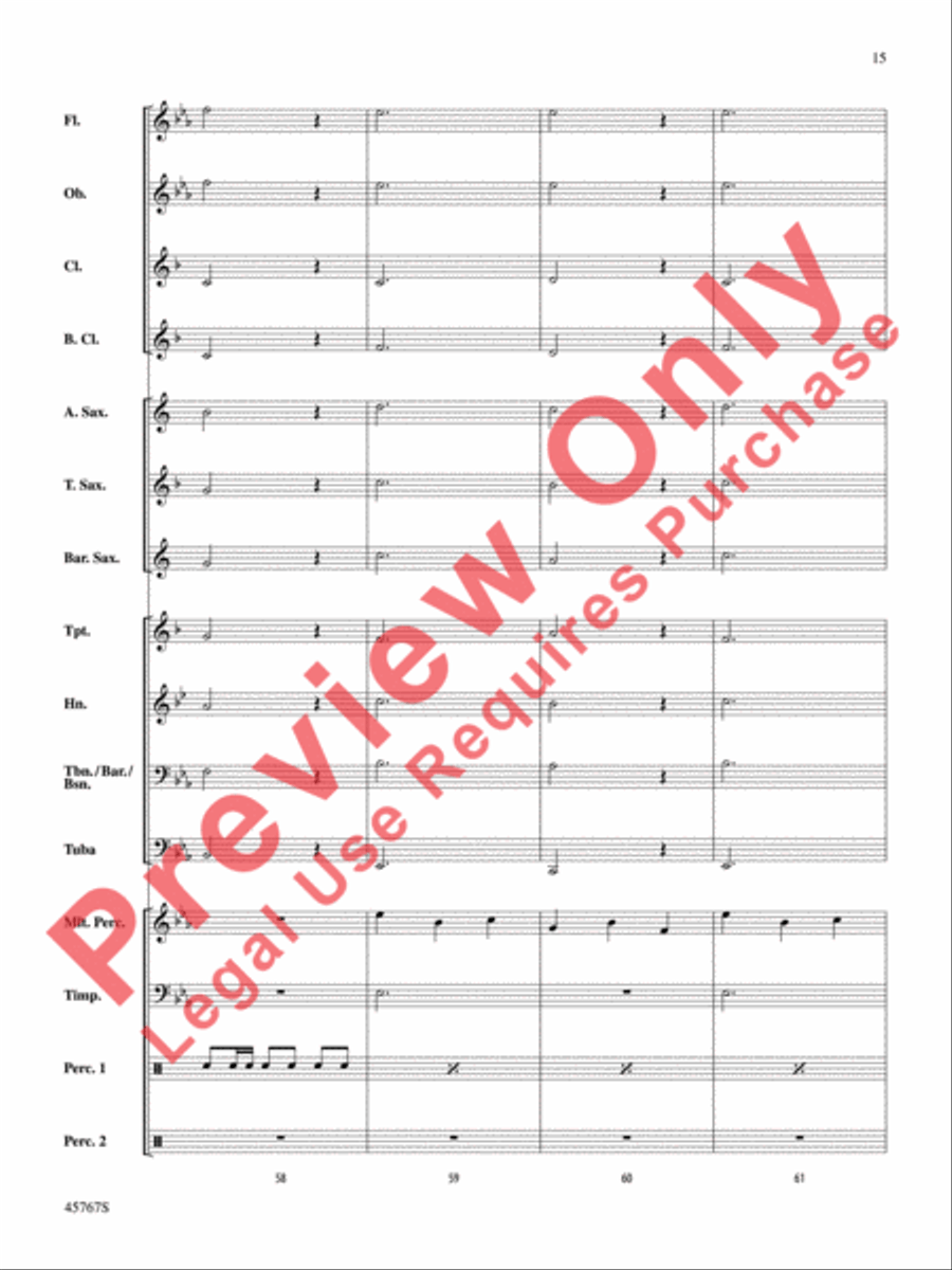 A Festival Chime Concert Band scores gallery preview page 16