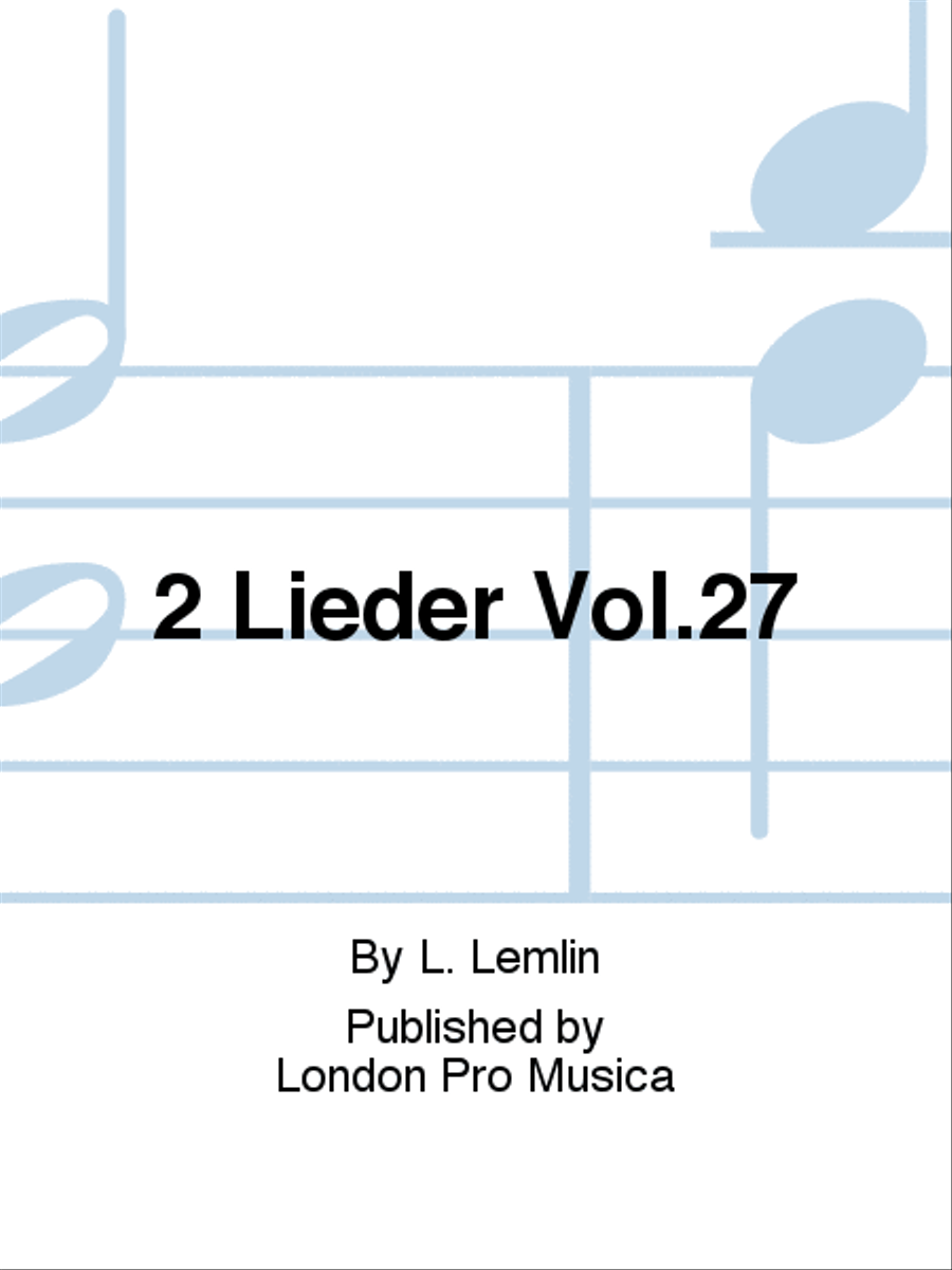 2 Lieder Vol.27 4-Part scores gallery preview page 1