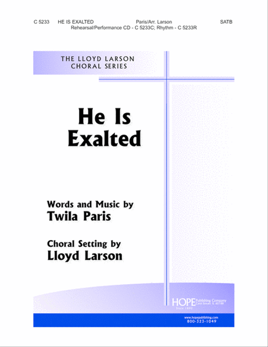 He Is Exalted 4-Part scores gallery preview page 1