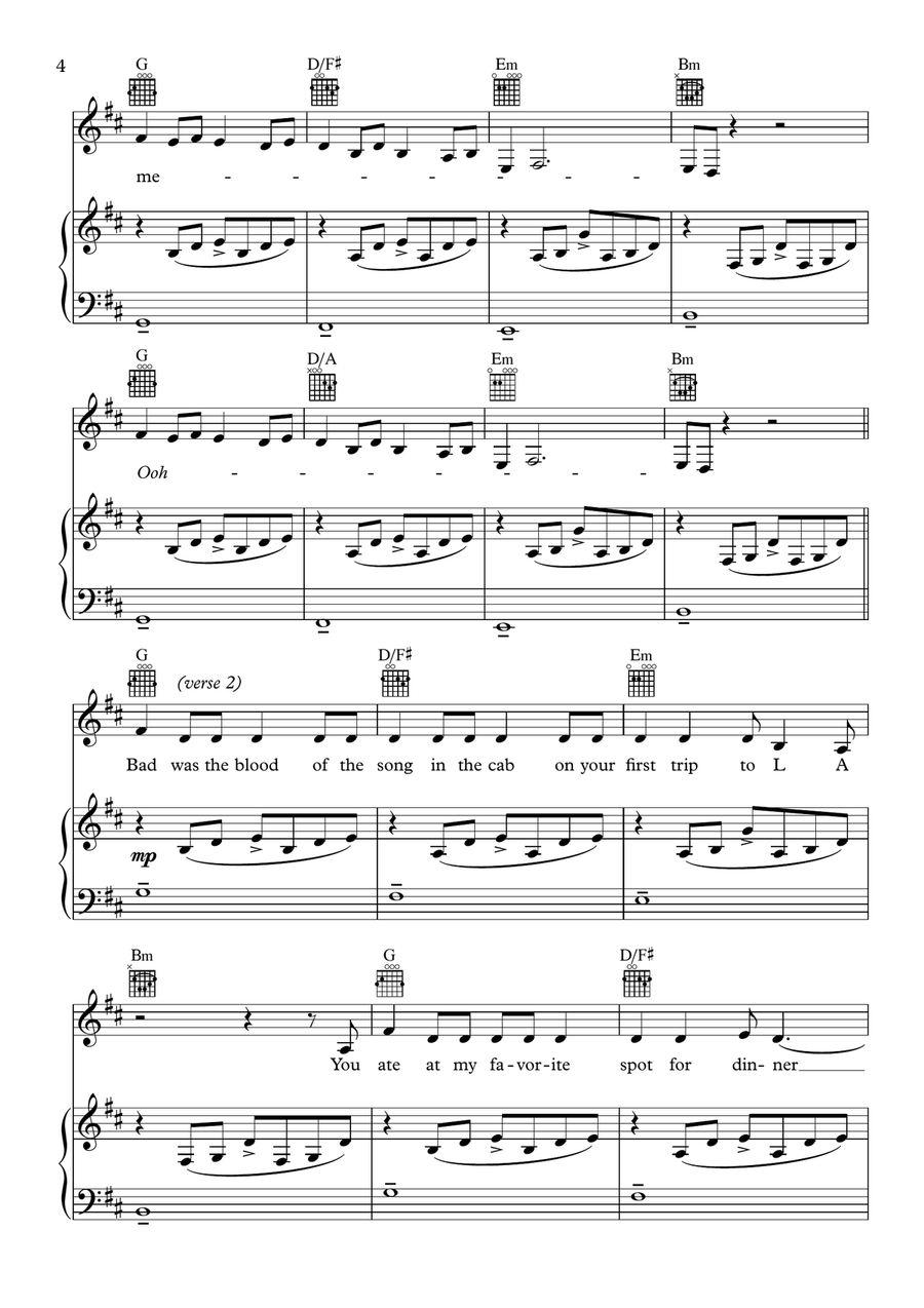 Invisible String Piano, Vocal scores gallery preview page 4