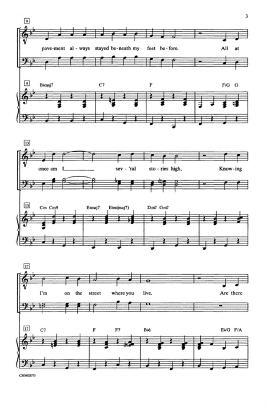 On the Street Where You Live Men's Choir scores gallery preview page 14