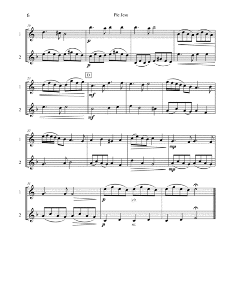 Seven Christmas Duets, Vol. 6 Woodwind Duet scores gallery preview page 6