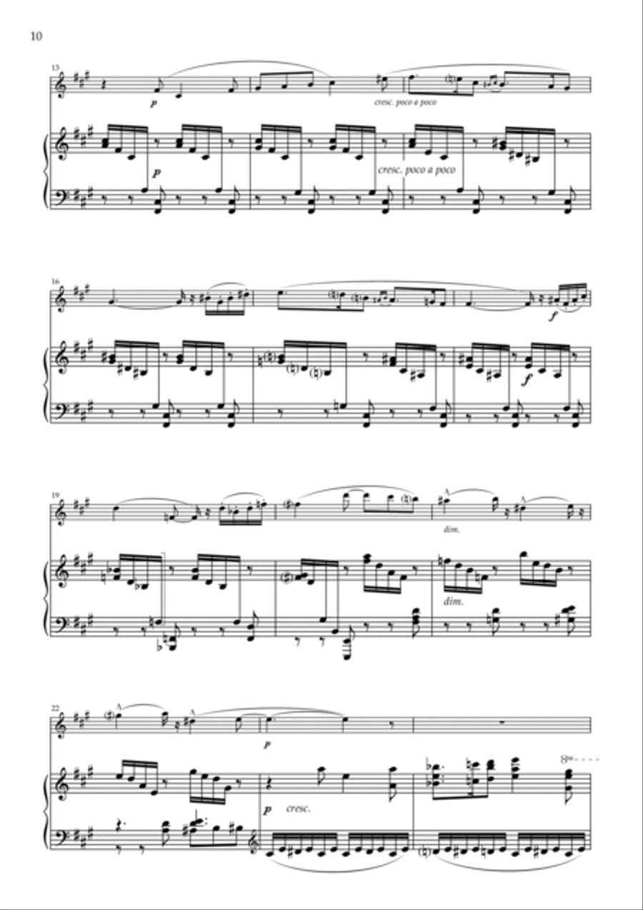 Deux pièces Op. 6, for oboe and piano Piano Accompaniment scores gallery preview page 5