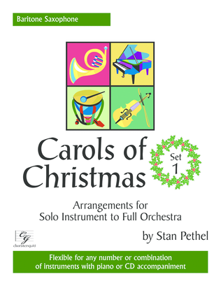 Book cover for Carols of Christmas, Set 1 - Baritone Saxophone