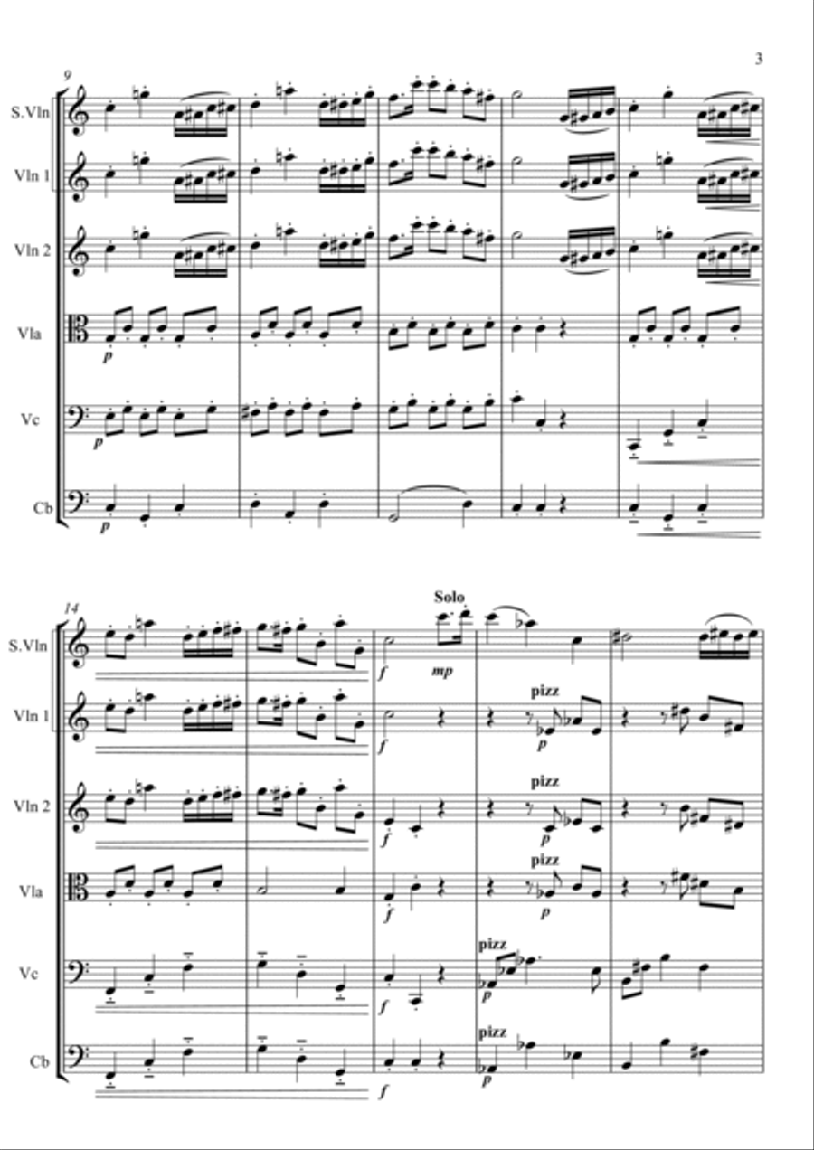Minuet For Margaret, for Strings. (Standard Arrangement) Chamber Music scores gallery preview page 3