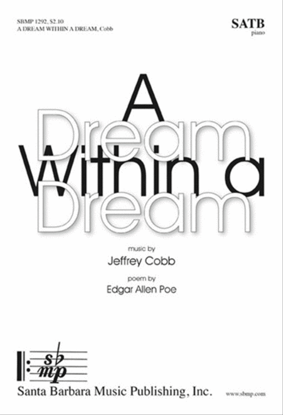 A Dream Within a Dream - SATB Octavo 4-Part scores gallery preview page 1