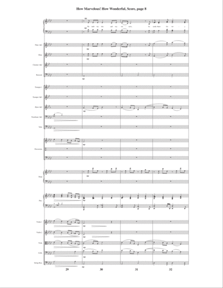 How Marvelous! How Wonderful! 4-Part scores gallery preview page 10