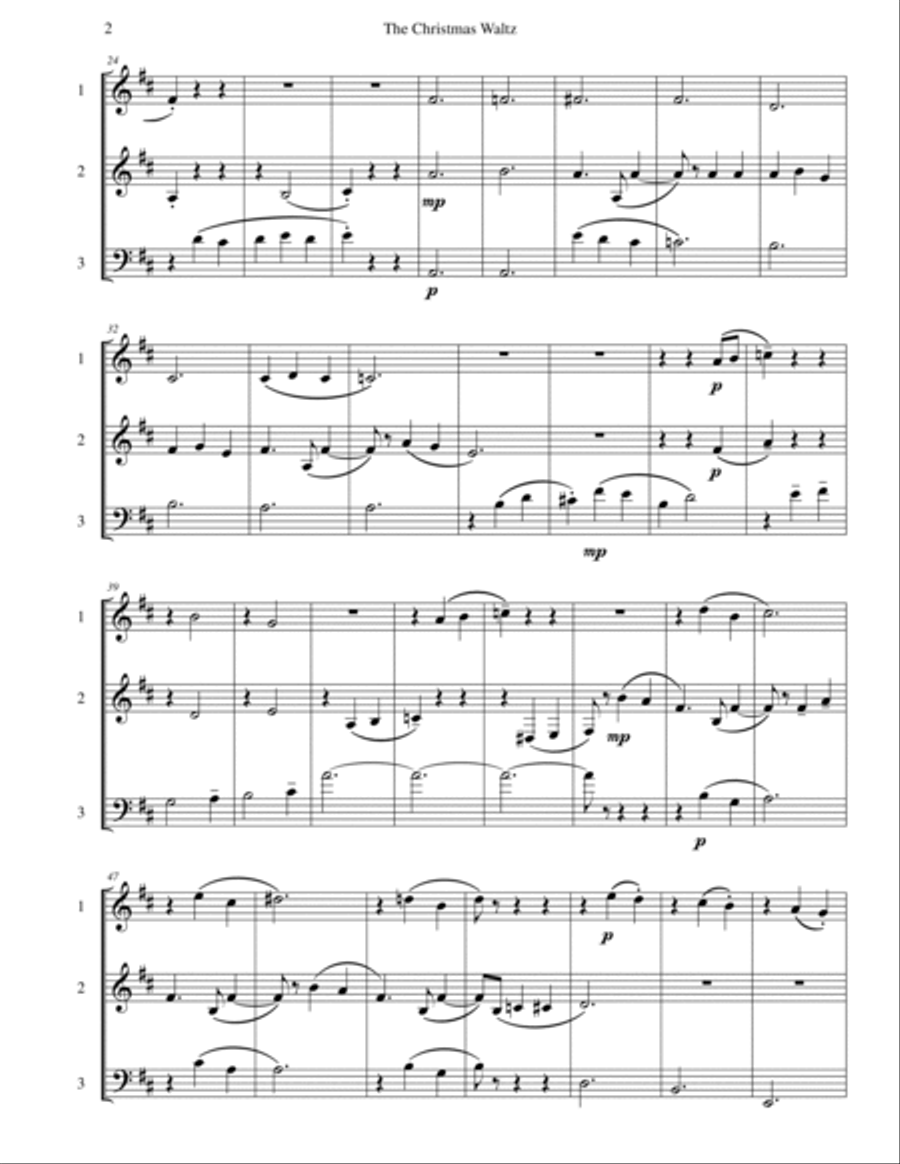 The Christmas Waltz Viola scores gallery preview page 3