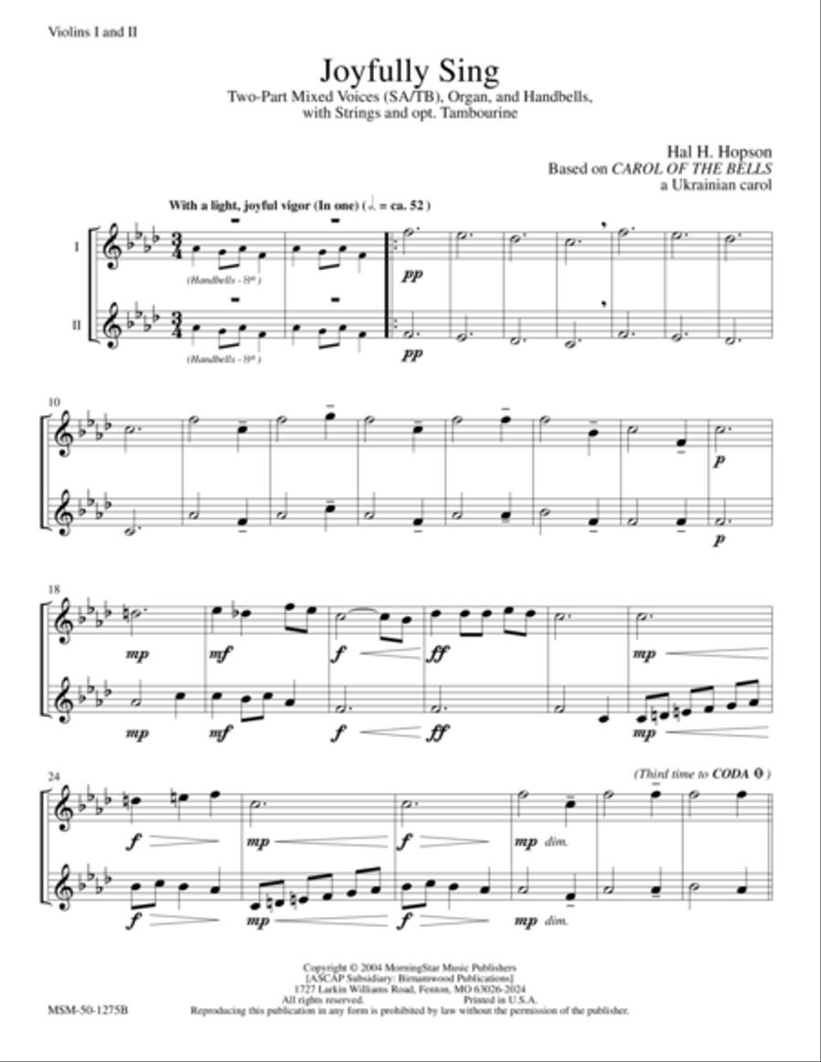 Joyfully Sing Choir scores gallery preview page 1