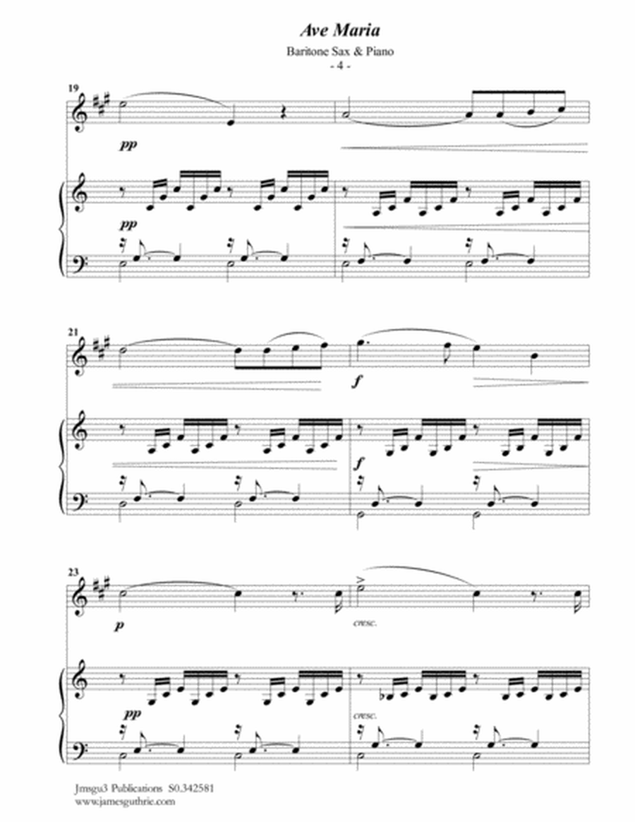 Bach-Gounod: Ave Maria for Baritone Sax & Piano image number null