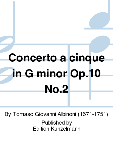Concerto a cinque in G Minor Op. 10 No. 2