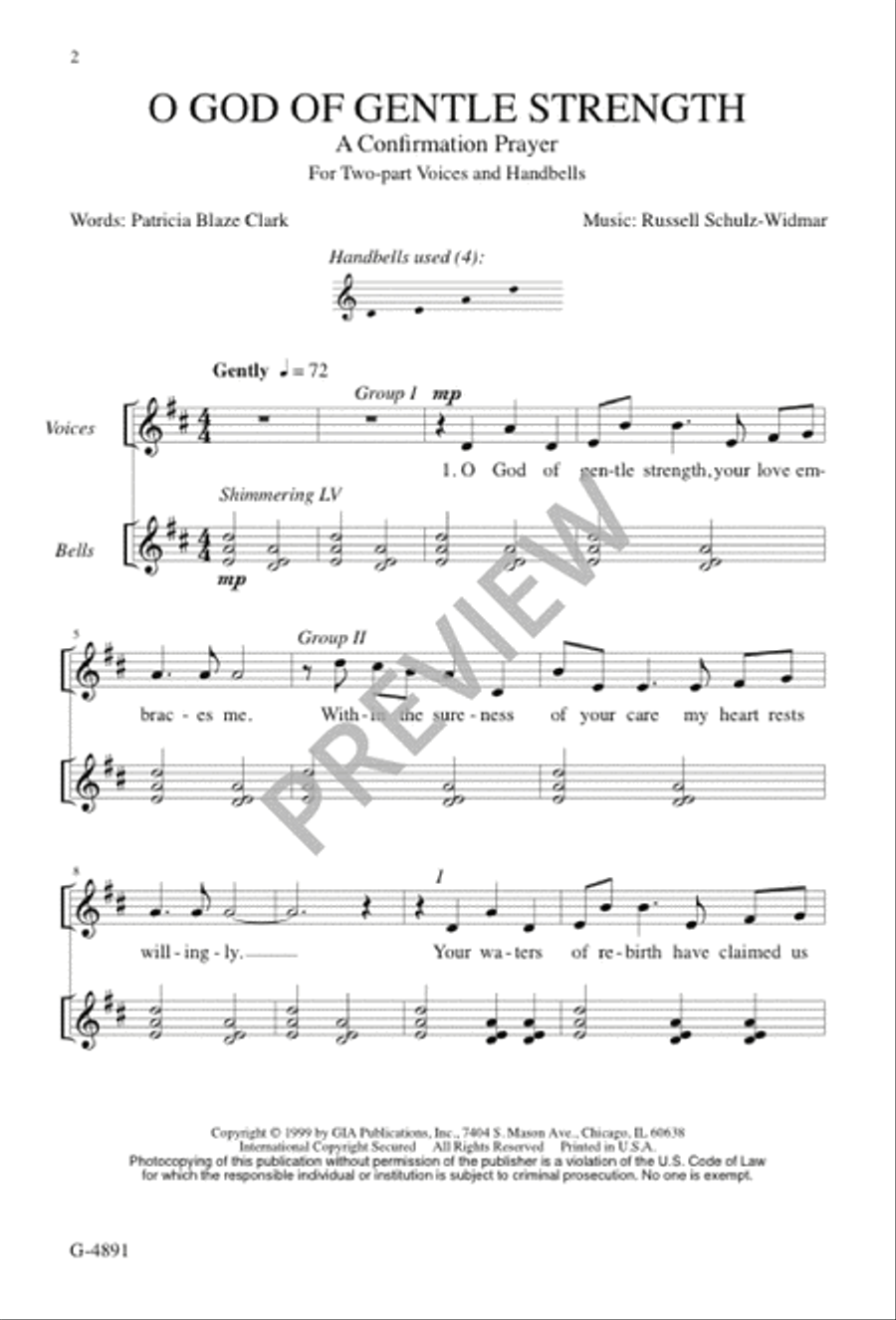 O God of Gentle Strength 2-Part scores gallery preview page 2