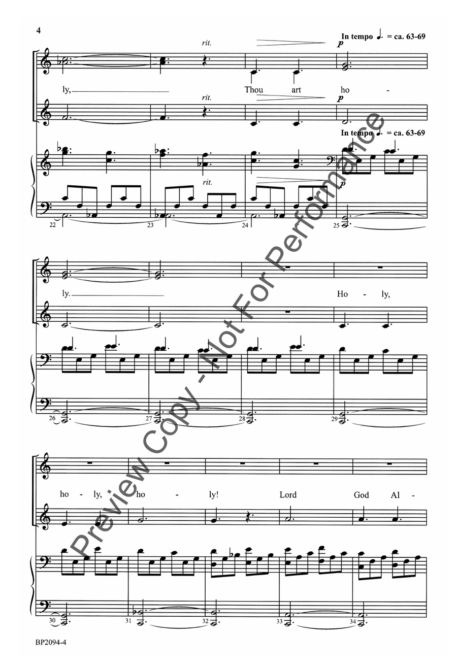 Thou Art Holy - SSAA SSAA scores gallery preview page 4