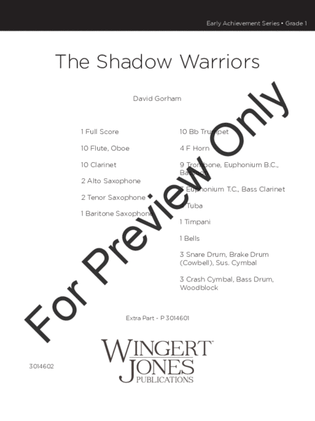 The Shadow Warriors - Full Score