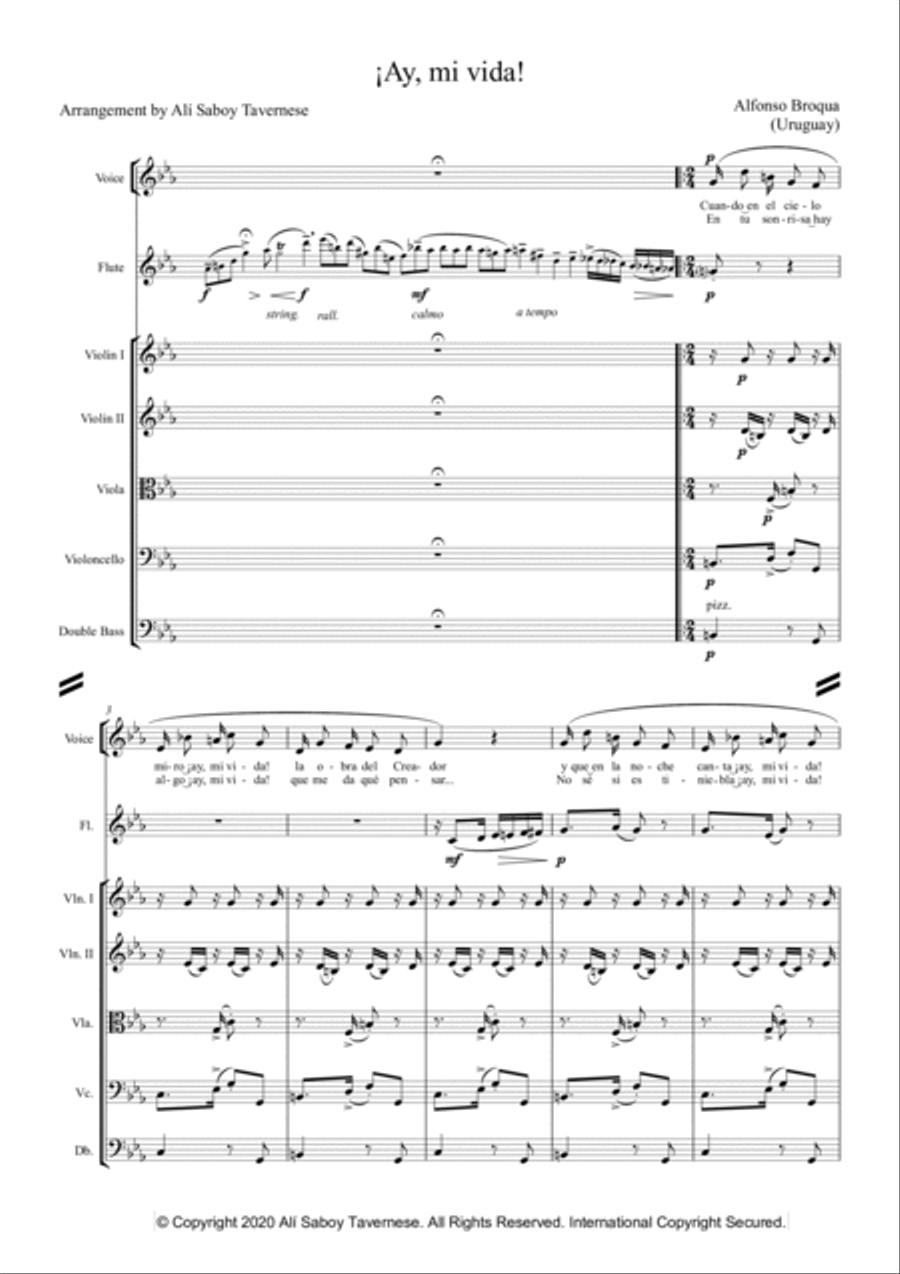 ¡Ay, mi vida! Small Ensemble scores gallery preview page 4