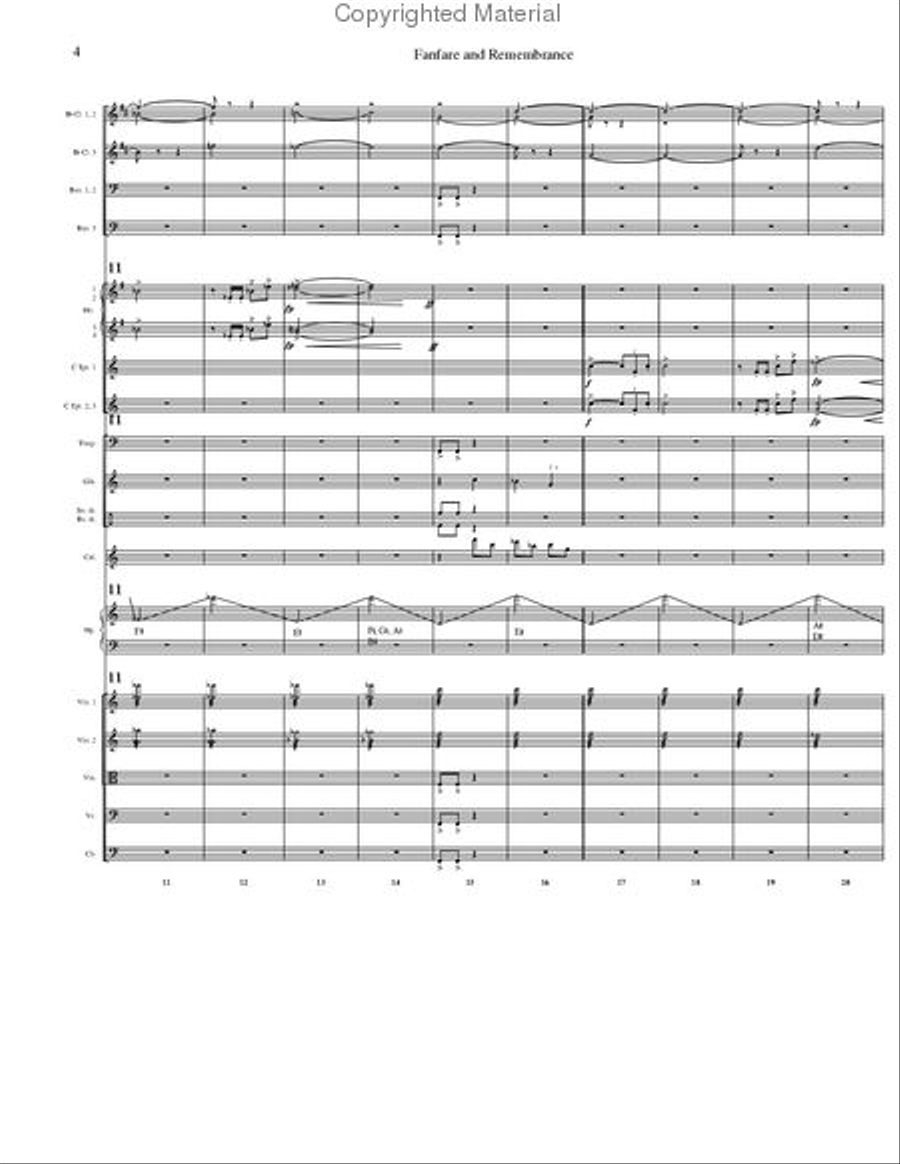 Fanfare and Remembrance Orchestra scores gallery preview page 3