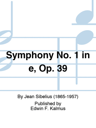 Book cover for Symphony No. 1 in e, Op. 39