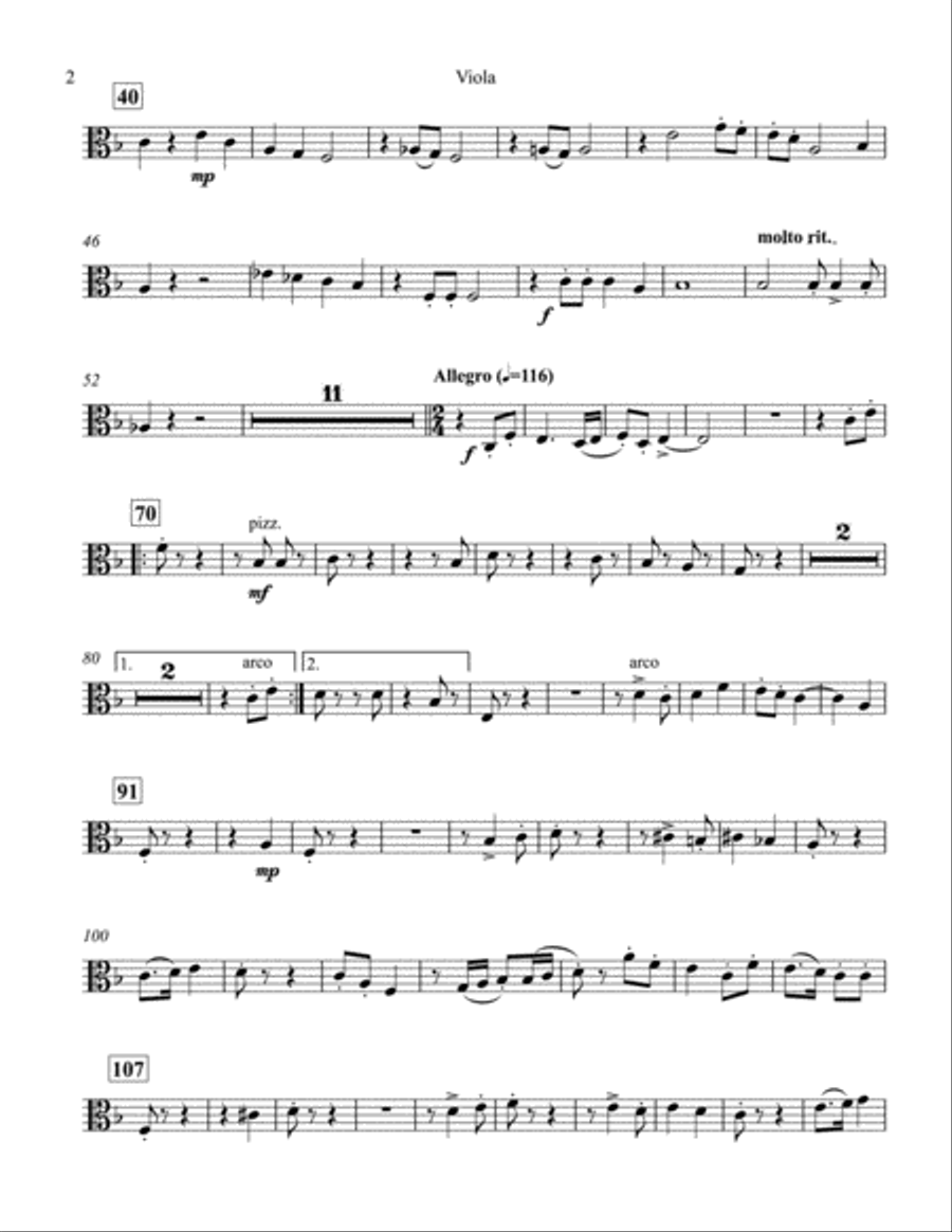 Concertino for Oboe: Viola String Orchestra scores gallery preview page 2