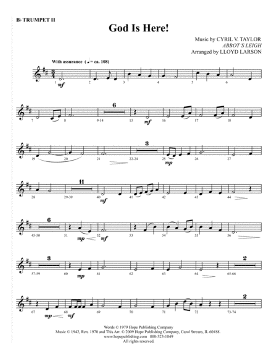 God Is Here 4-Part scores gallery preview page 28