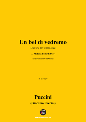G. Puccini-Un bel dì vedremo(One fine day we'll notice),Act II,in E Major
