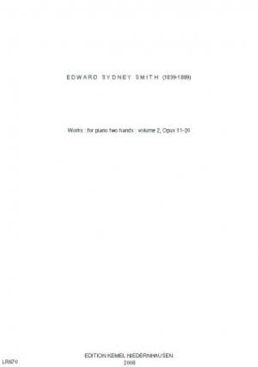 Works Works Piano Solo scores gallery preview page 1