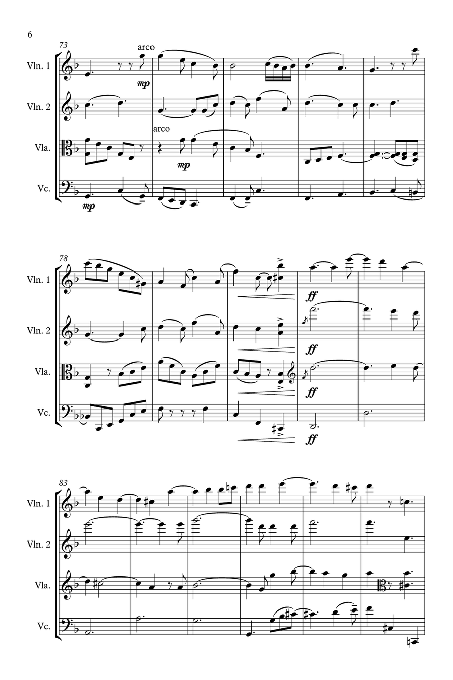 O Holy Night O Holy Night String Quartet scores gallery preview page 6