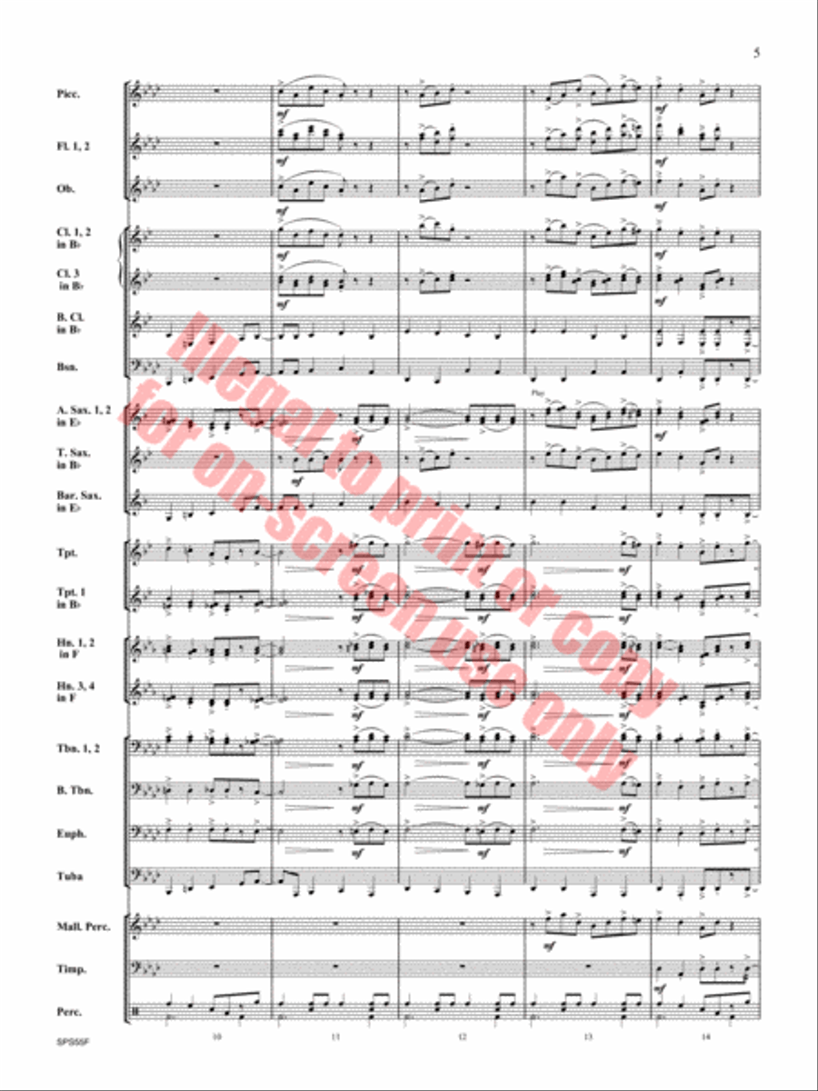 Alexander's Ragtime Band Alexander's Ragtime Band Concert Band scores gallery preview page 6