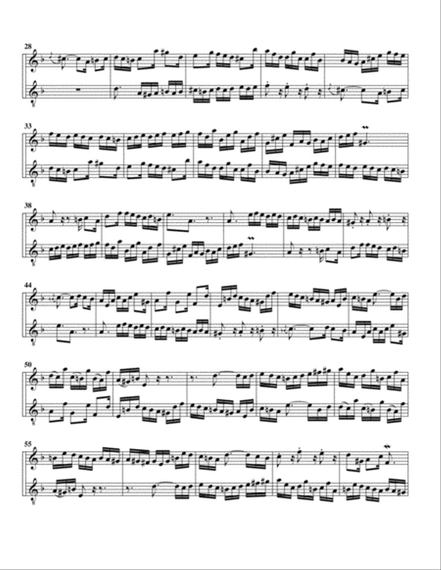 Canon 2 from Art of Fugue, BWV 1080 (arrangement for recorders) Woodwind Duet scores gallery preview page 3