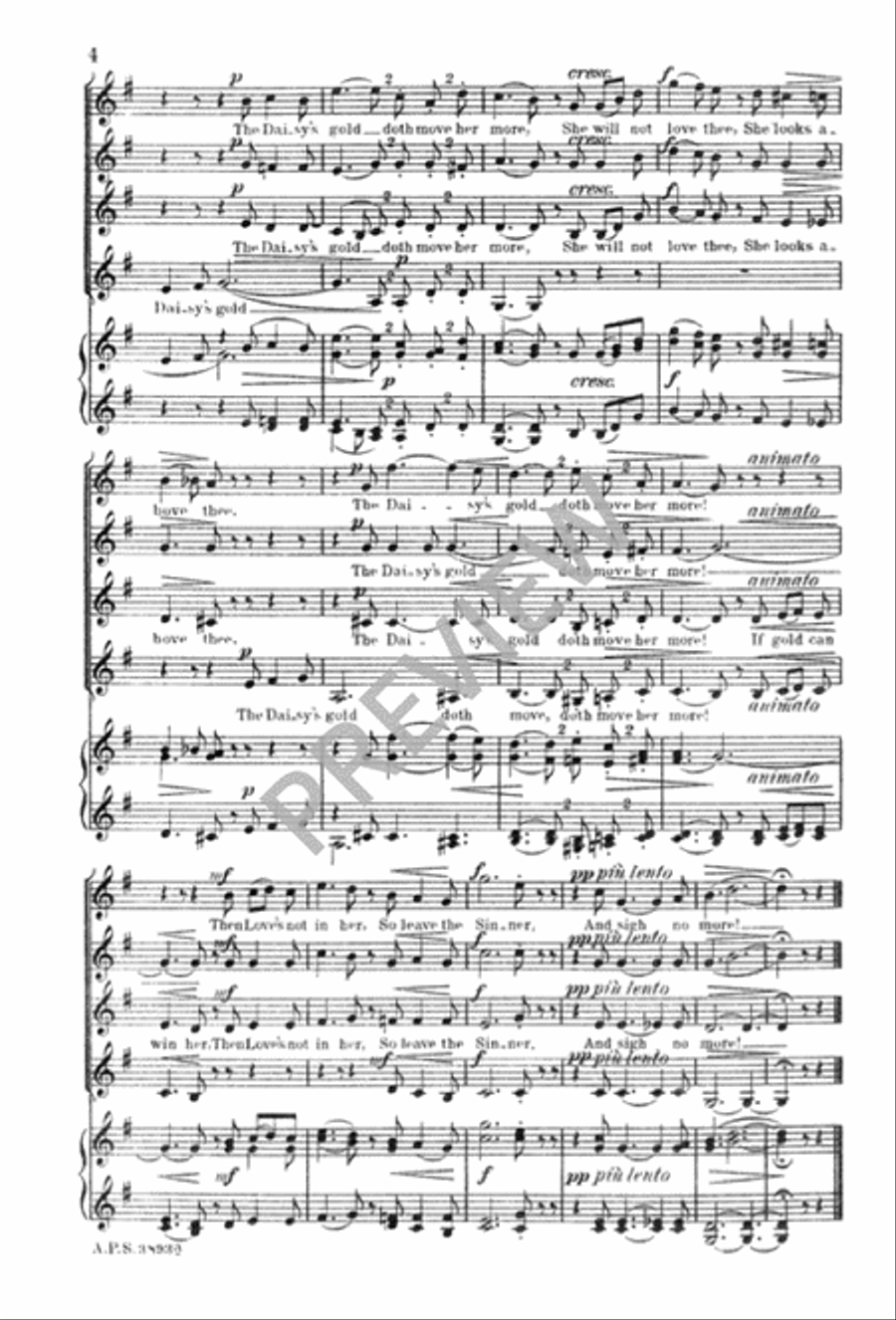 Three Flower Songs SSAA scores gallery preview page 7