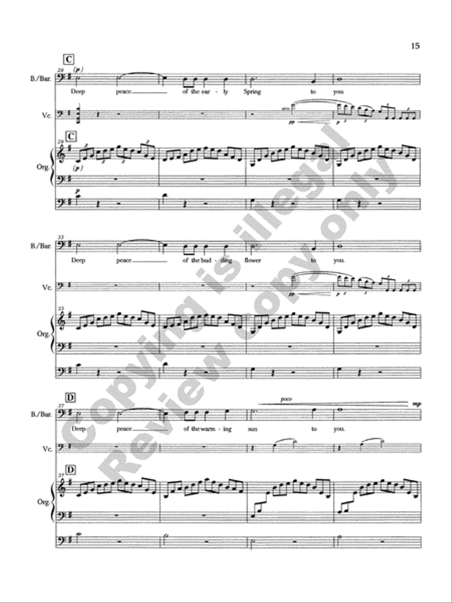 Prayers and Blessings (Vocal/Full Score) Baritone Voice scores gallery preview page 11