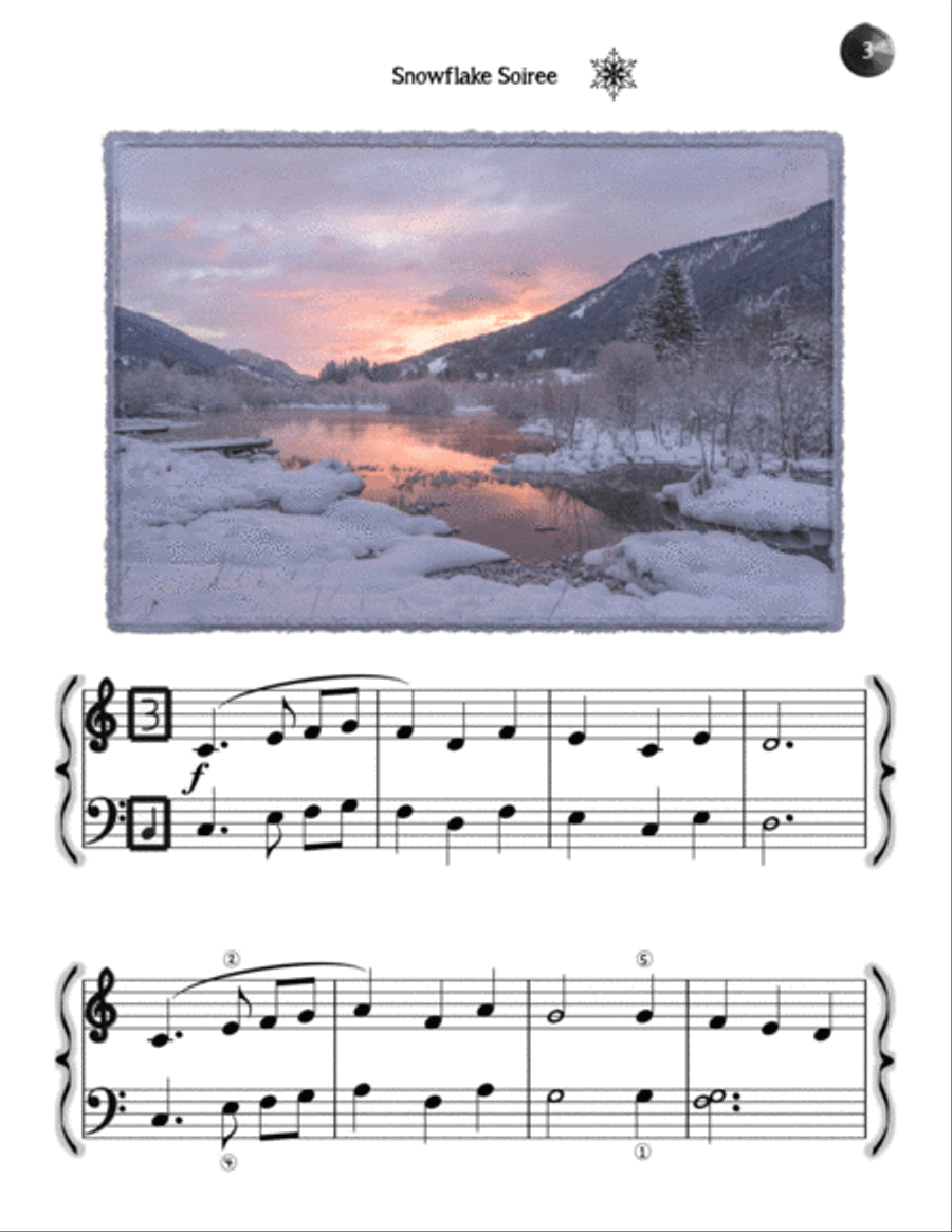 Snowflake Soiree (Easy Piano) Piano Method scores gallery preview page 3