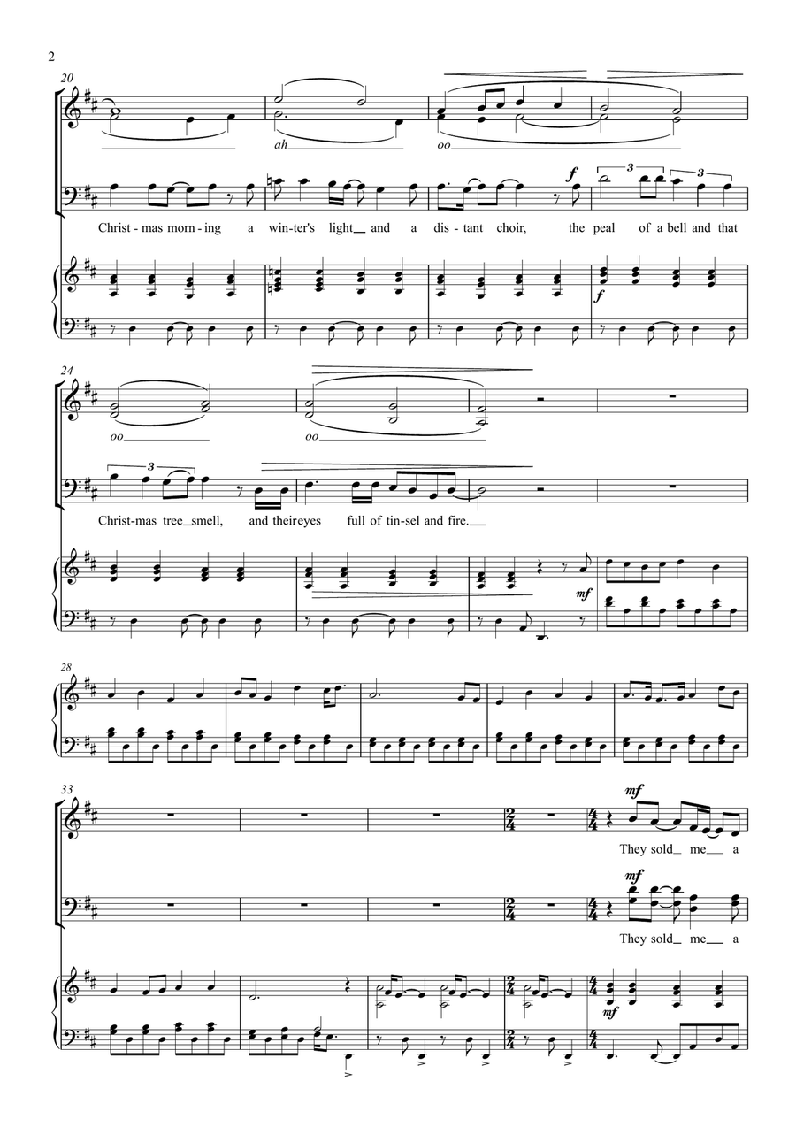 I Believe In Father Christmas 4-Part scores gallery preview page 2