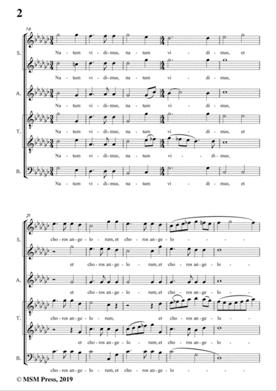 Dering-Quem vidistis,pastores,in G flat Major,A cappella 4-Part scores gallery preview page 4