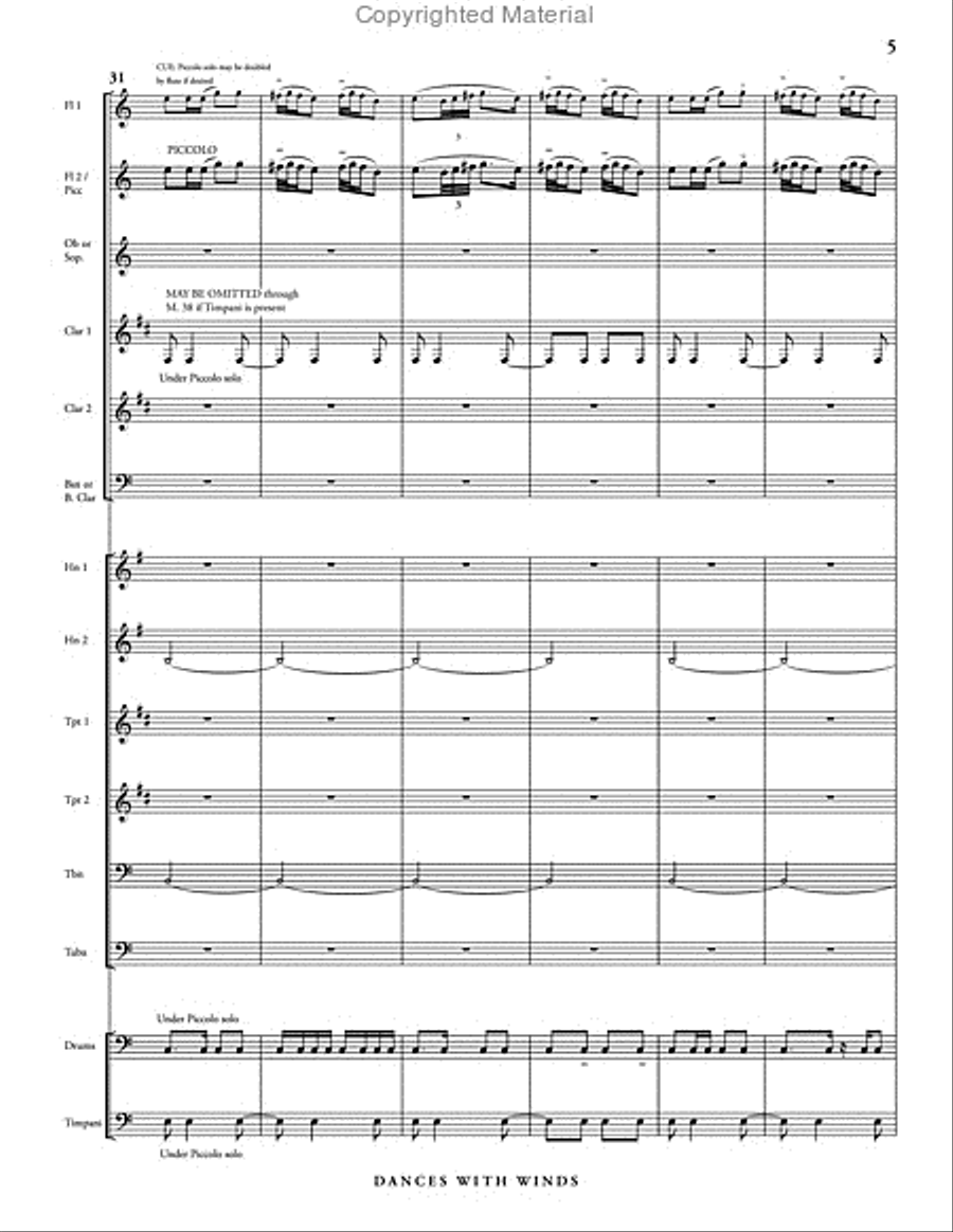Dances with Winds Dances with Winds Concert Band scores gallery preview page 6