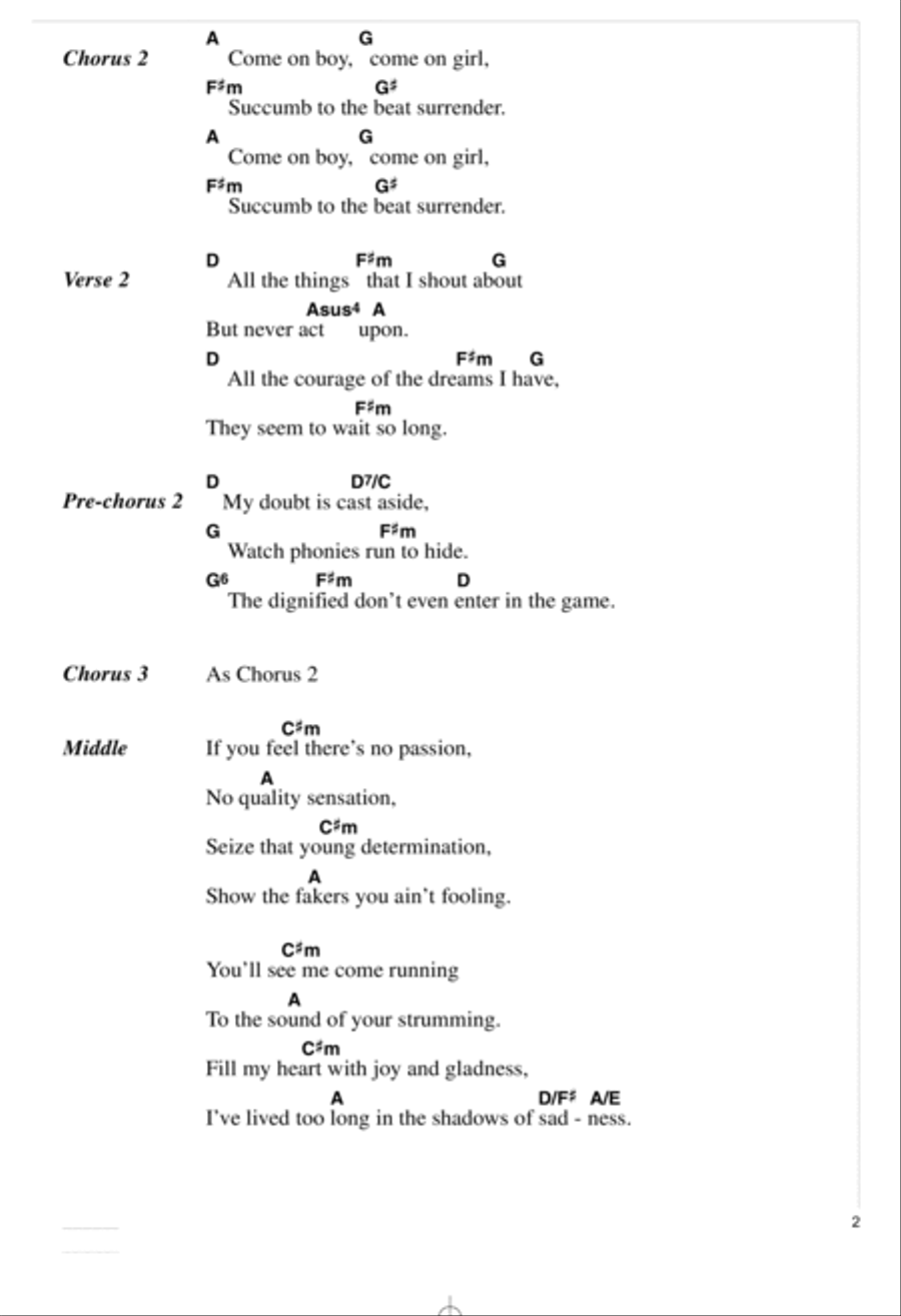 Beat Surrender Electric Guitar scores gallery preview page 2
