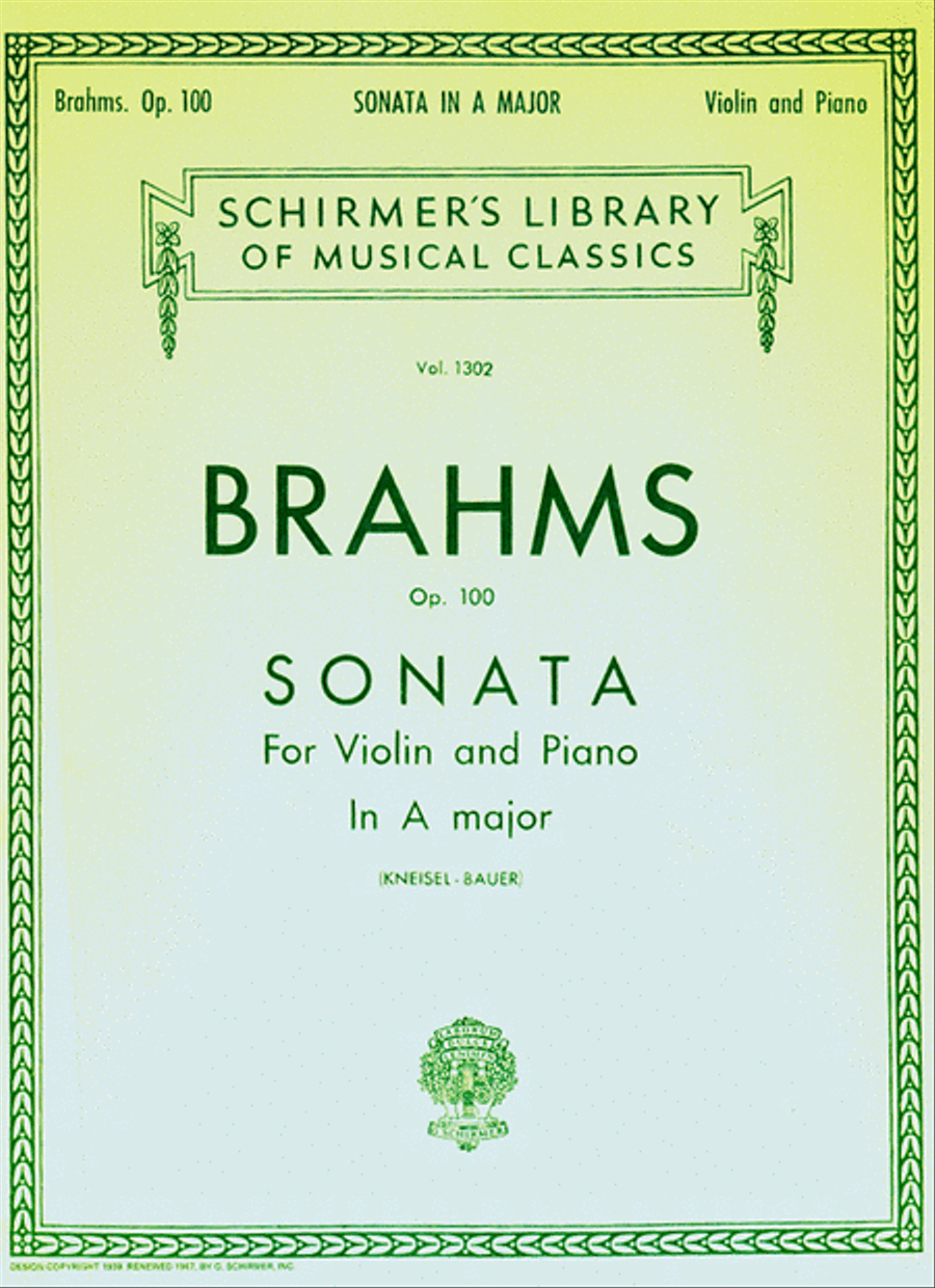 Sonata in A Major, Op. 100 Violin Solo scores gallery preview page 1