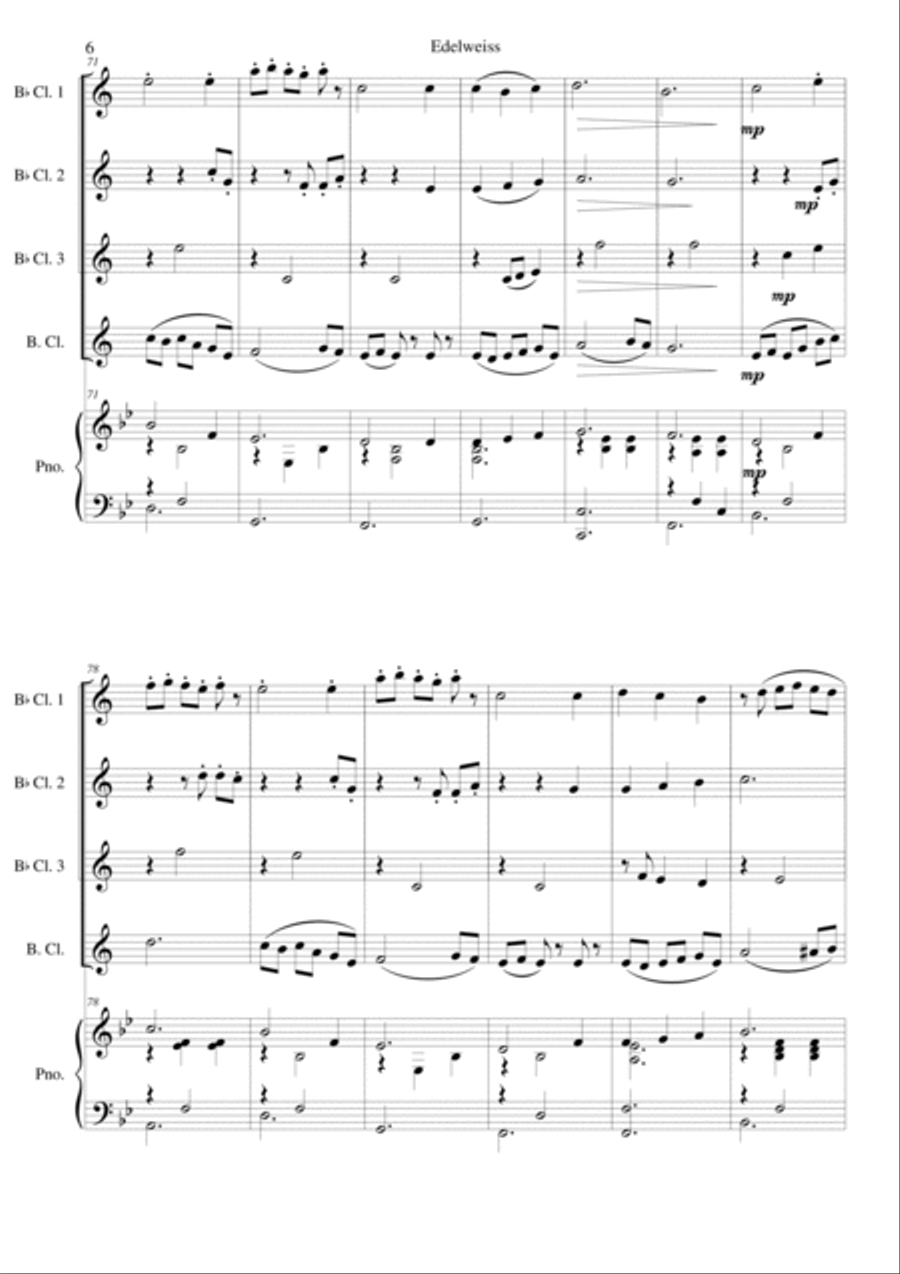 Edelweiss Bass Clarinet scores gallery preview page 6
