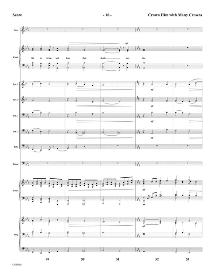 Crown Him With Many Crowns Choir scores gallery preview page 12