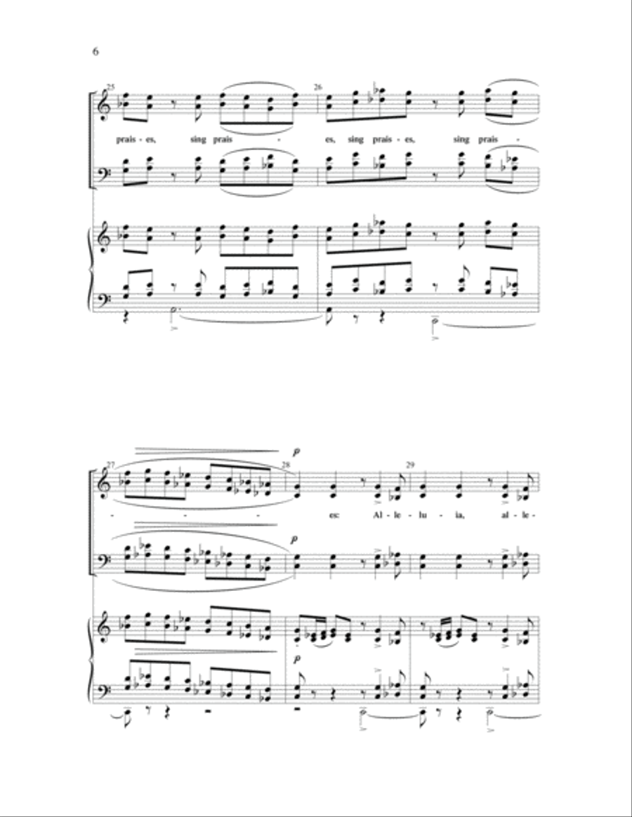 O Clap Your Hands 4-Part scores gallery preview page 5