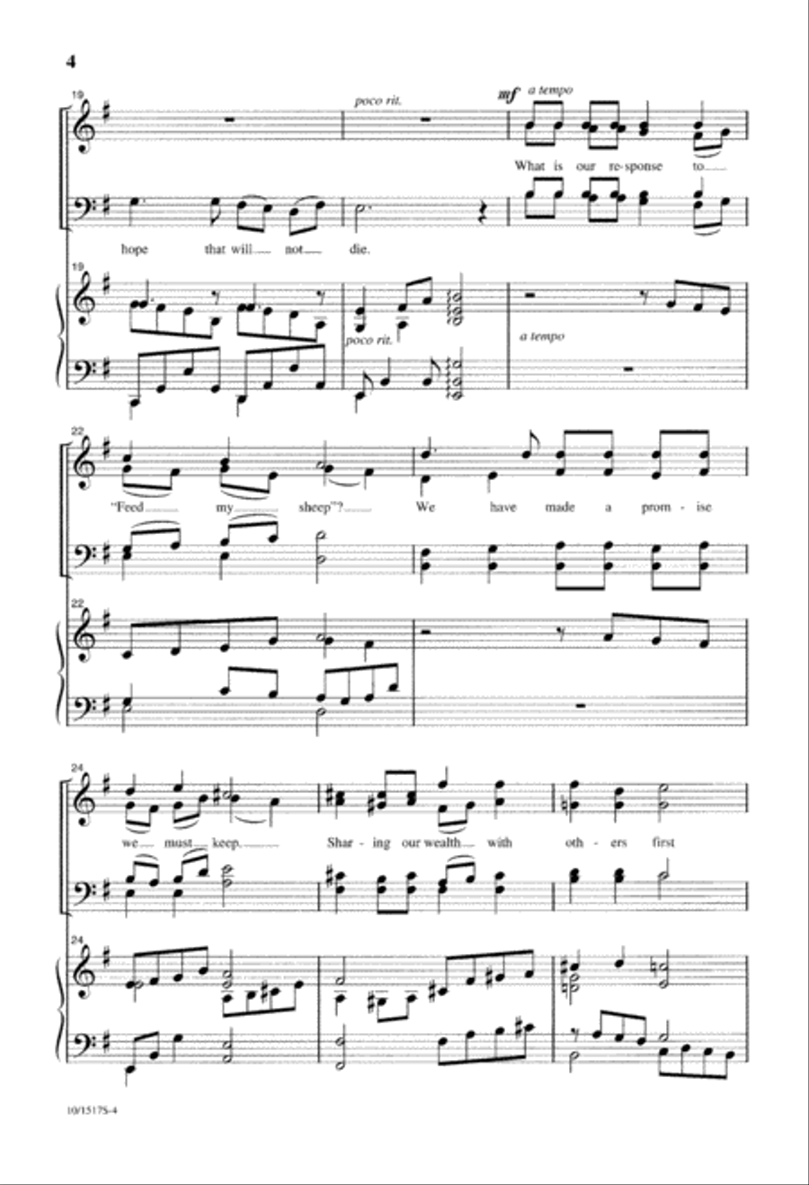 Hunger Cries 4-Part scores gallery preview page 4