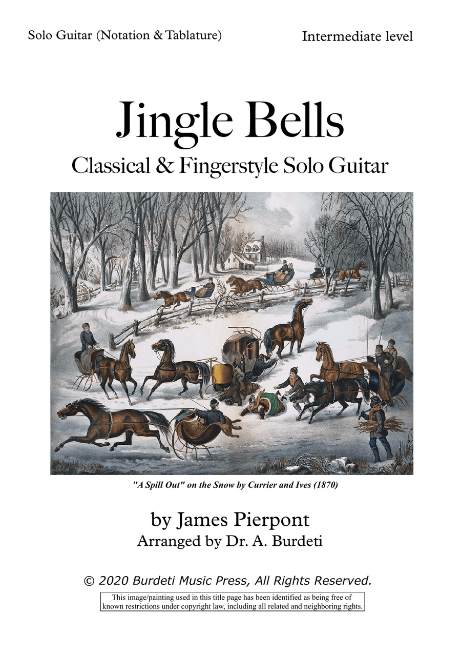 Jingle Bells - Fingerstyle (Solo Guitar) Fingerpicking Guitar scores gallery preview page 1