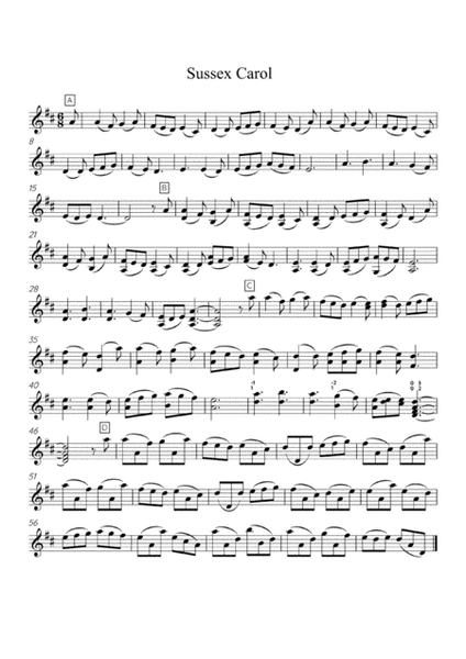 Sussex Carol - Solo Violin image number null