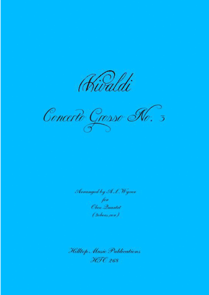 Concerto Grosso No. 3 arranged for three oboes and cor anglais image number null