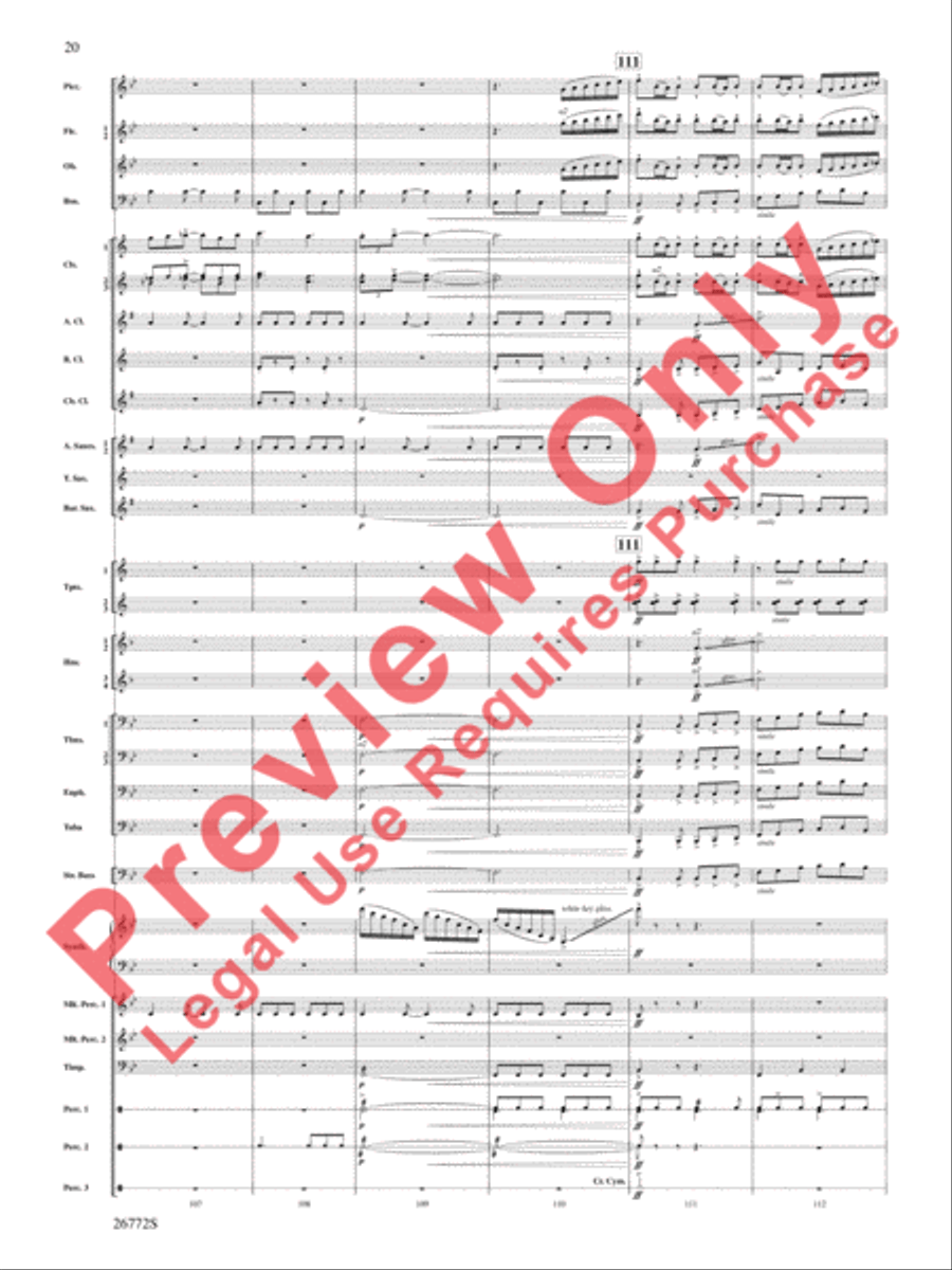 March: The Lion's Gate (Movement 1 from Sea to Sky) Concert Band scores gallery preview page 21