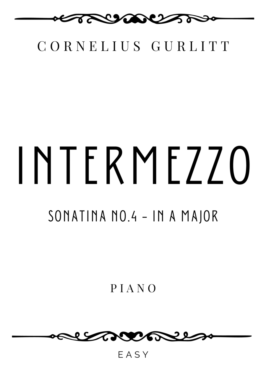 Gurlitt - Intermezzo from Sonatina No. 4 in A minor - Easy Chamber Music scores gallery preview page 1