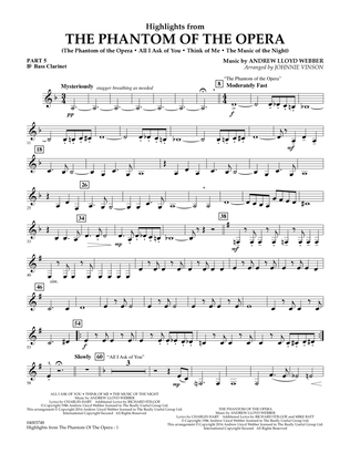 Highlights from The Phantom of the Opera - Pt.5 - Bb Bass Clarinet